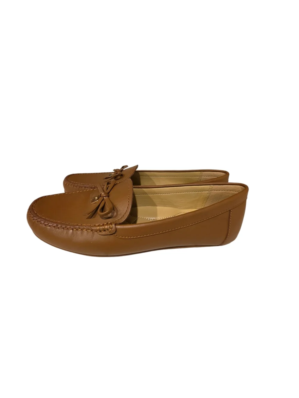 Michael Kors Brown Leather Driving Loafers Womens Flats Slip On Size 8‎